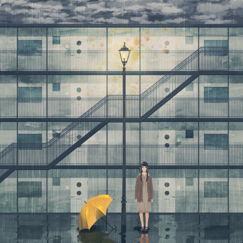 少女と伞